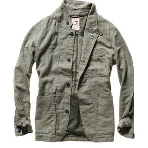 Relwen Tropical Trap Blazer.  Lt. Olive Herringbone Size Small.  Perfect.